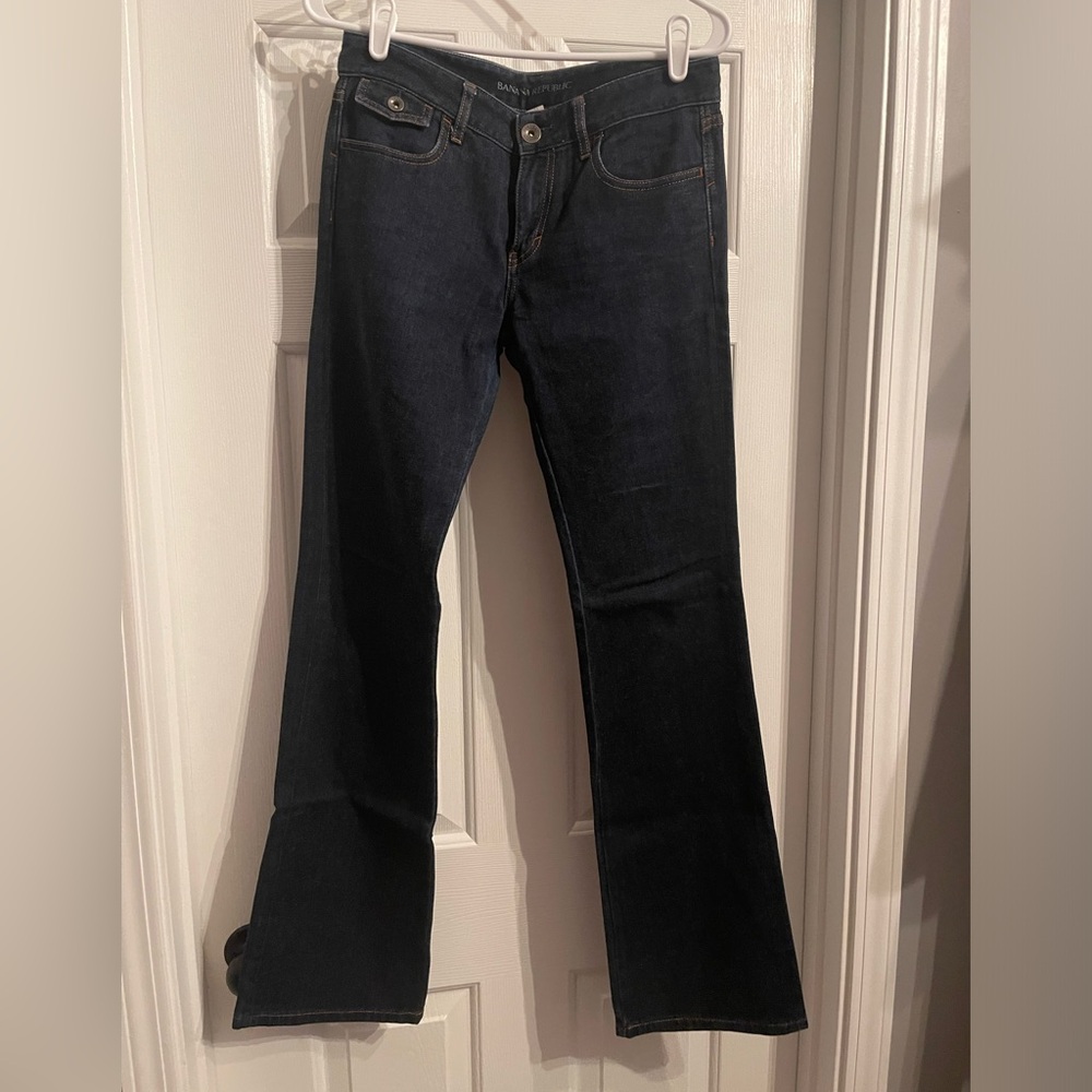 Banana Republic Size 26R Dark Denim Wash Boot Cut Jean